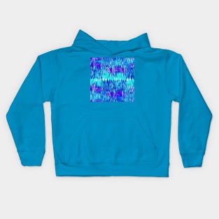 Bright Blue and Acqua Shibori Kids Hoodie